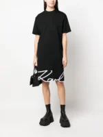 Karl Lagerfeld Signature Hem organic-cotton dress