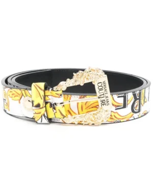 Versace Jeans Couture logo-print leather belt