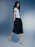 Faux Suede Stitch-Trim Heeled Ankle Boots - Sand