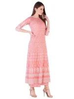 Women & Cotton Printed Straight Kurti with Palazzos Set