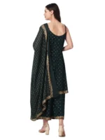 Women & Rayon Printed Anarkali Kurta with Palazzos and Dupatta Set
