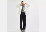 Short Puffer With Belt In Recycled Polyester