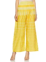 Women & Cotton Printed Straight Kurti with Palazzos Set