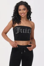 Big Bling Velour Tube Top