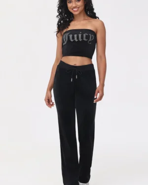 Big Bling Velour Tube Top