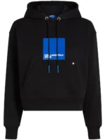 Karl Lagerfeld Jeans box-logo organic-cotton hoodie