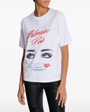 Balmain Eyes-print T-shirt | Rivella Couture