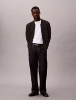 Calvin Klein Smooth Cotton Sweater Bomber Jacket | Rivella Couture
