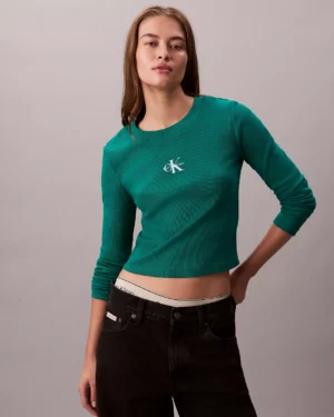 Monogram Logo Long Sleeve Baby Tee