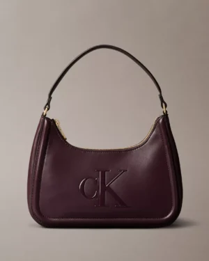Embossed Monogram Logo Shoulder Bag | Rivella Couture