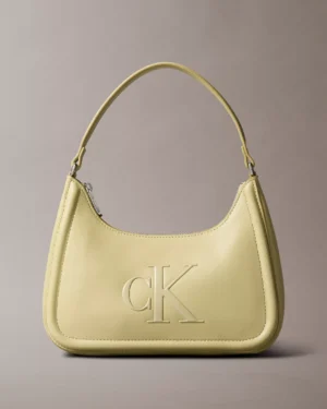 Embossed Monogram Logo Shoulder Bag | Rivella Couture