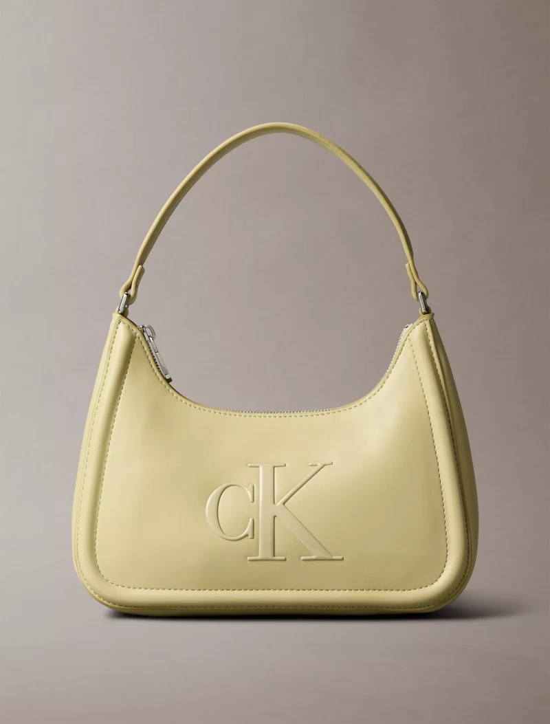 Embossed Monogram Logo Shoulder Bag | Rivella Couture