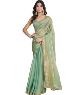 Two Tone Fendy Chiffon Saree