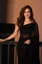 Black Heavy Georgette Sequence Work Saree with Banglory Silk Blouse - Elegant Indian Ethnic Wear