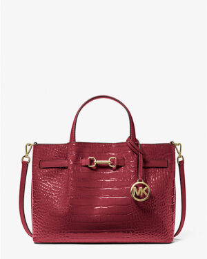 Micheal Kors Carson Medium Crocodile Embossed Satchel | Rivella Couture