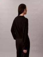 Calvin Klein Merino Wool Blend Relaxed Polo Sweater | Rivella Couture