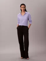 Calvin Klein Merino Wool Blend Relaxed Polo Sweater | Rivella Couture