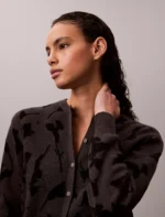 Textured Jacquard Cardigan by Calvin Klein