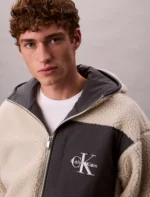 4RD218G_67U_alternate1 Sherpa Monogram Logo Relaxed Zip Hoodie | Rivella couture