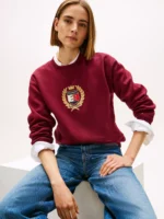 Tommy Hilfiger Crest Logo Fleece Sweatshirt | Rivella Couture
