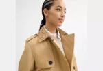Coach Short Trench Coat With Signature Collar