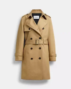 Coach Mid Trench Coat With Signature Collar | Rivella Couture