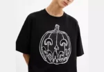 ccb36_blk_a50 Pumpkin Relaxed T Shirt In Organic Cotton | Rivella couture