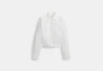 cn486_wht_a0 Cropped Button Up Shirt | Rivella couture