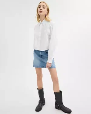 Cropped Button Up Shirt | Rivella couture