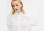 cn486_wht_a50 Cropped Button Up Shirt | Rivella couture