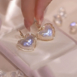 Aurora Heart Gloss Earrings / Charms|rivella couture