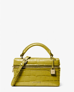 Michael Kors Jana Extra-Small Crocodile Embossed Leather Convertible Crossbody Bag