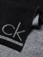 Calvin Kelin Flocked Monogram Logo Beanie and Scarf Set