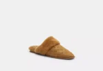 Coach Sherpa Flat Mule In Signature Suede