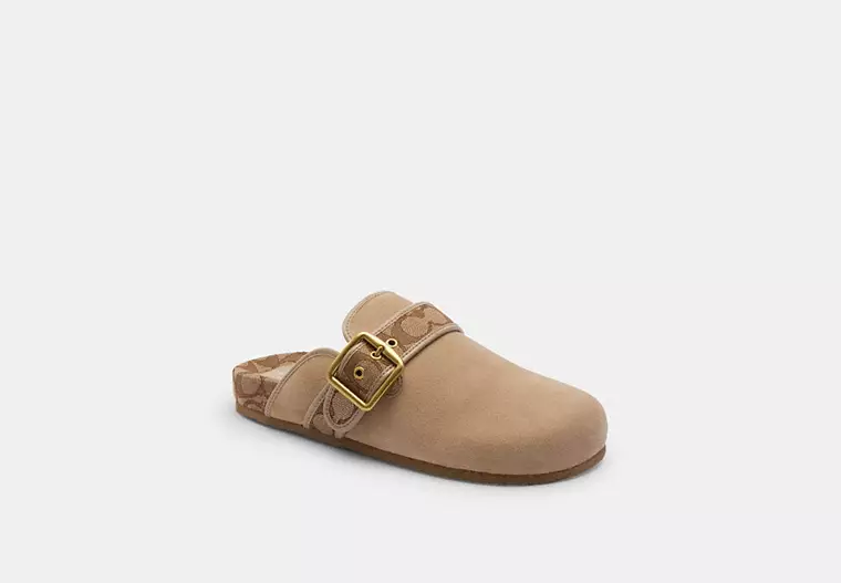 ct604_oat_a0 Coach Ashton Clog In Signature Jacquard